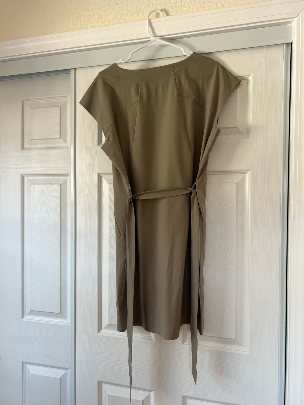 Classic Taupe Tie-Waist Dress - Women